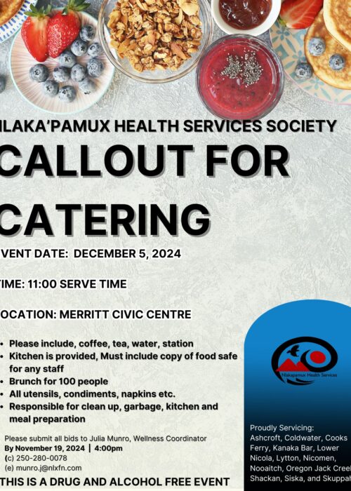 Callout for Catering - NLX Elders Dec 5